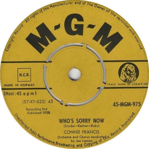 Connie Francis - Who's Sorry Now / You Were Only Fooling (While I Was Falling In Love)