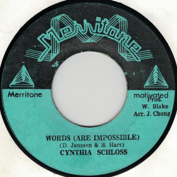 Cynthia Schloss, The Now Generation - Words (Are Impossible) / Bad Word 