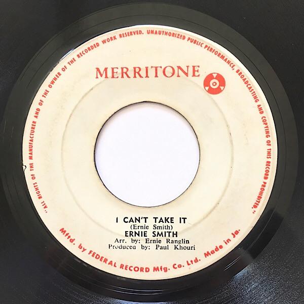 Ernie Smith - I Can't Take It / Wait