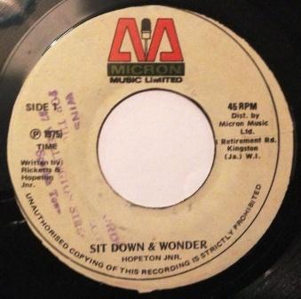 Hopeton Junior - Sit Down & Wonder