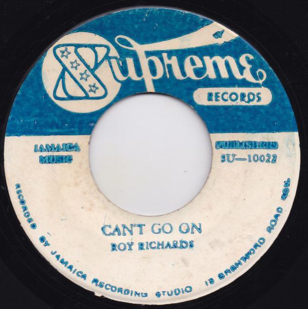 Jackie Mittoo, Roy Richards - Can't Go On / Peenie Wallie