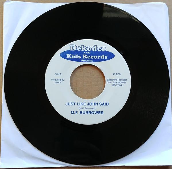 M. F. Burrows - Just Like John Said / Innocent Child