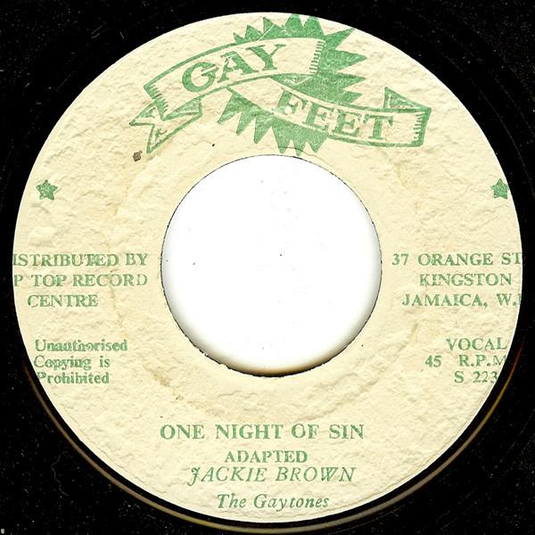 The Gaytones, Jackie Brown - One Night Of Sin