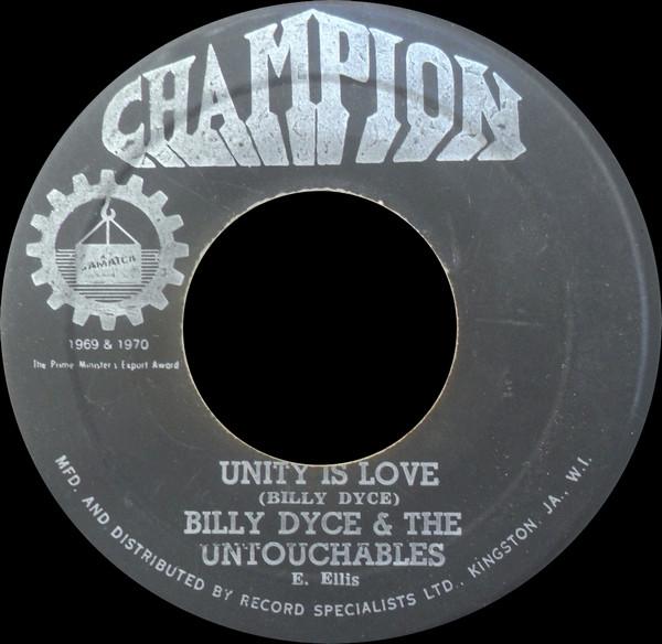 Untouchables , Billy Dice, Carifta All-Stars - Unity Is Love / Unity Is Love (Version)