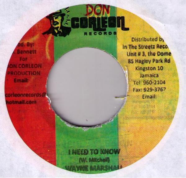 Wayne Marshall - I Need To Know